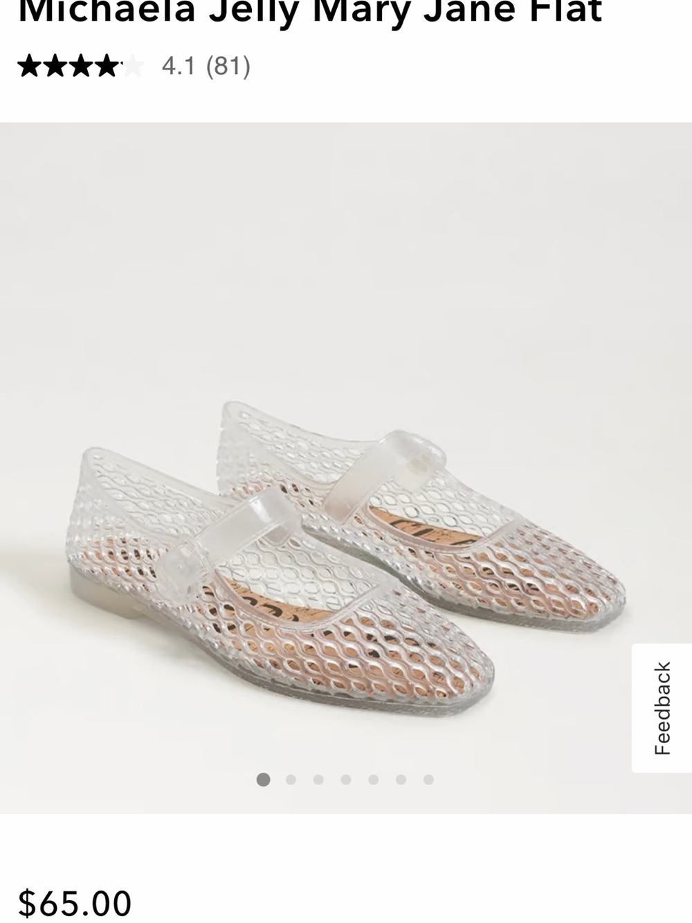 Sam Edelman Clear Jelly Mary Jane Flat - Transparent